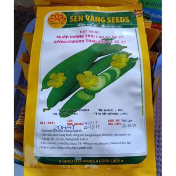 Hạt giống mướp hương Thái Lan F1 SV27 Sen Vàng Seeds