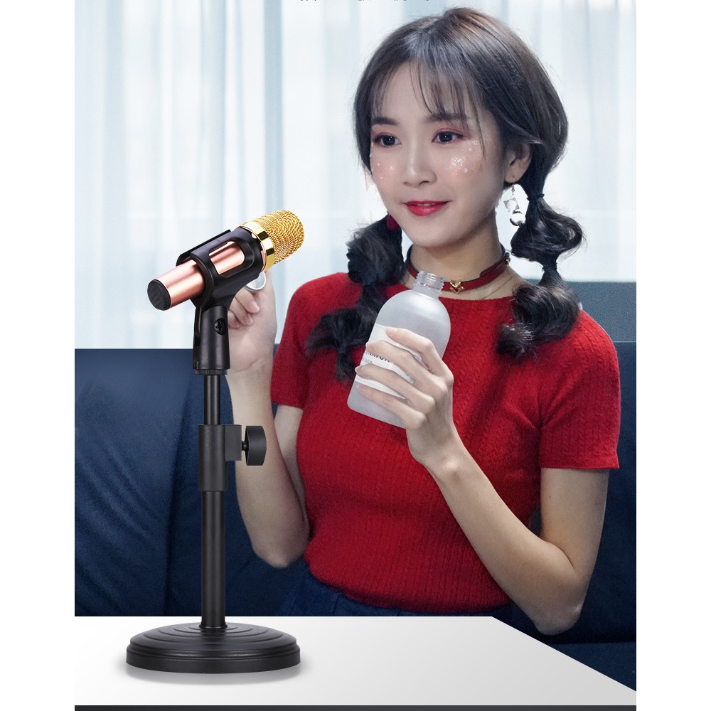 Chân kẹp Micro Mini Để Bàn gấp gọn dễ dàng điều chỉnh kẹp cho bàn hát Karaoke - Chất Liệu Cao Cấp - Vững Chắc