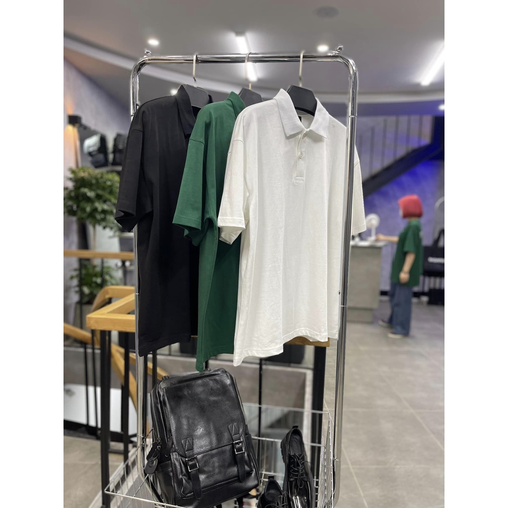 Áo Polo Peaceout Studios Basic Trơn có Tag sau lưng