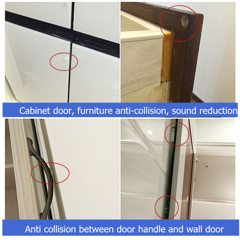 Set 50 miếng đệm cách âm giảm chấn làm bằng cao su cho cửa tủ/ ngăn kéo/ đồ thủy tinh