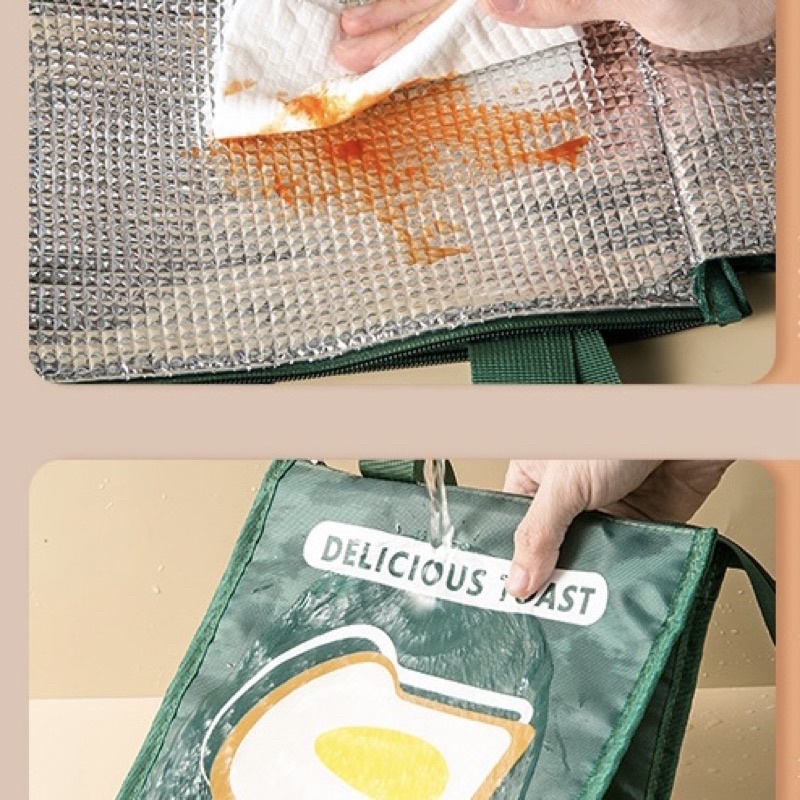 Túi Đựng Hộp Cơm Giữ Nhiệt Văn Phòng Vải Oxford B97 Chống Thấm Nước Hoạt Hình Cao Cấp