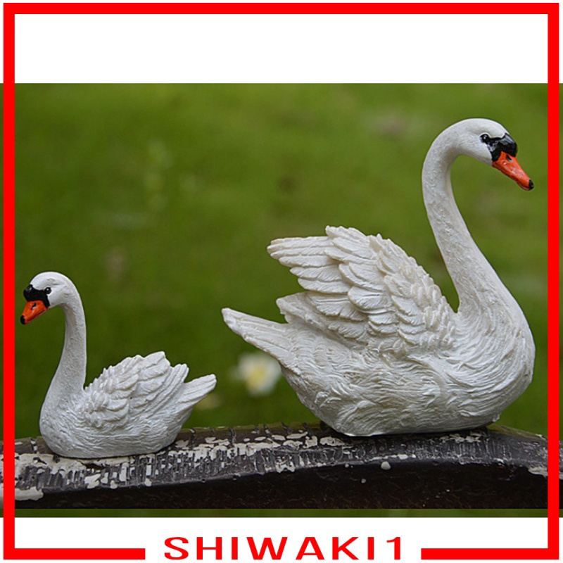 Tượng Thiên Nga Bằng Nhựa Resin Dễ Thương Trang Trí Sân Vườn