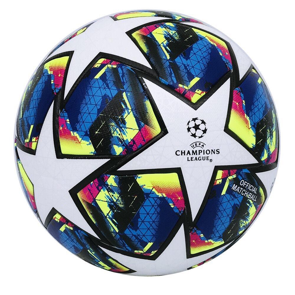 BÓNG ĐÁ UEFA CHAMPIONS LEAGUE 2019 ĐỦ MÀU SIZE SỐ 5 ( BÓNG ĐÚC ) Tặng kim bơm