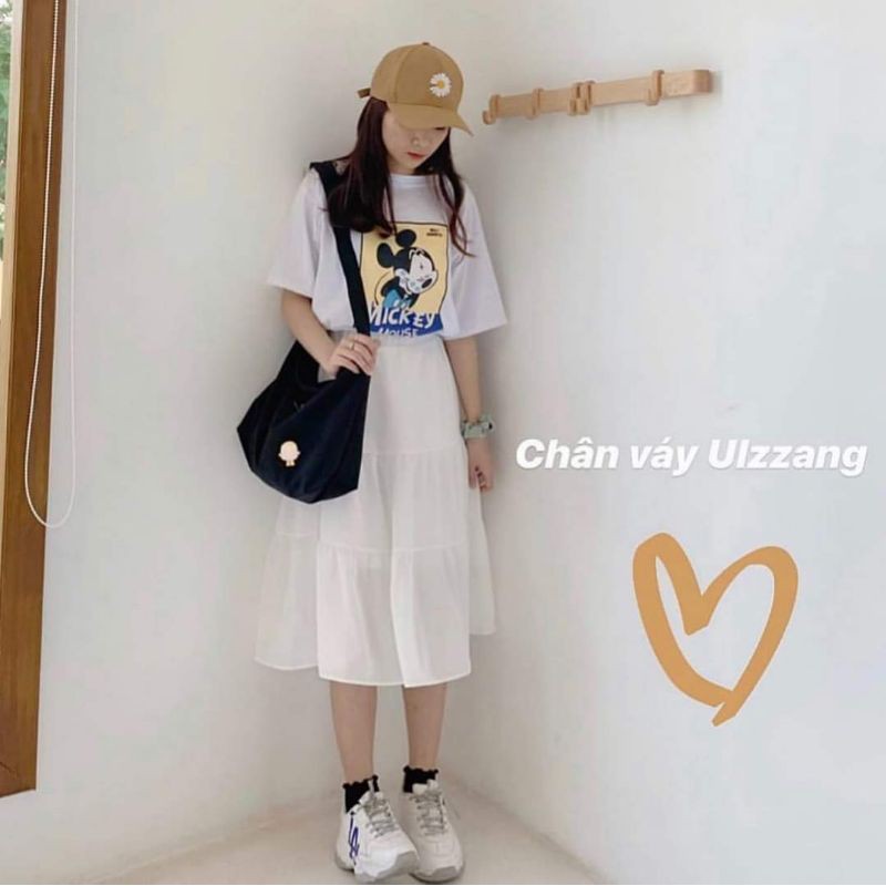 CHÂN VÁY MIDI 3 TẦNG XÒE 2 LỚP VẢI SIÊU CÁT MỊN (Ảnh thật shop chụp & clip cận chất vải) | BigBuy360 - bigbuy360.vn
