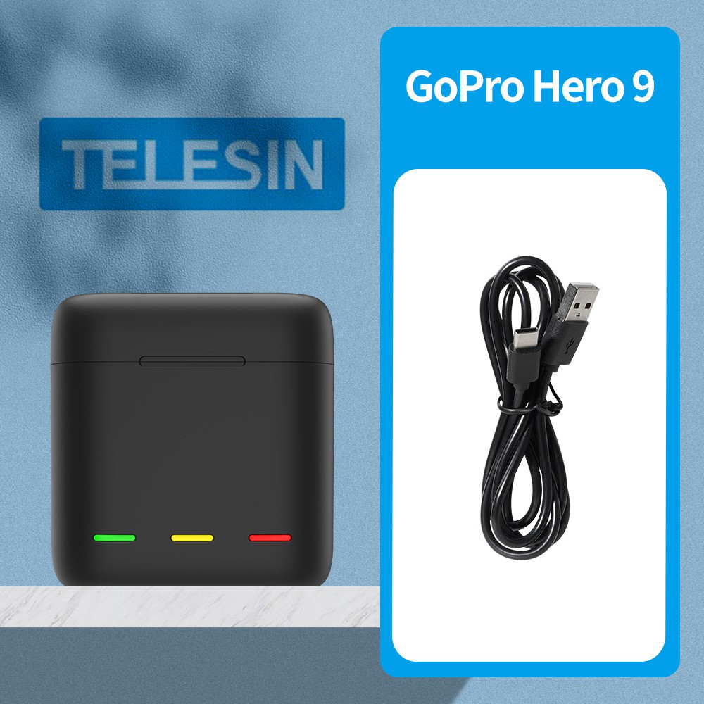 Sạc Telesin sạc 3 viên pin cùng lúc cho GoPro Hero 9 - (SG9-01)