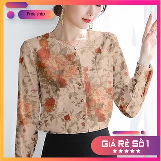Áo Sơ Mi Nữ Chiffon Lụa thoáng mịn hợp thời trang văn phòng, công sở
