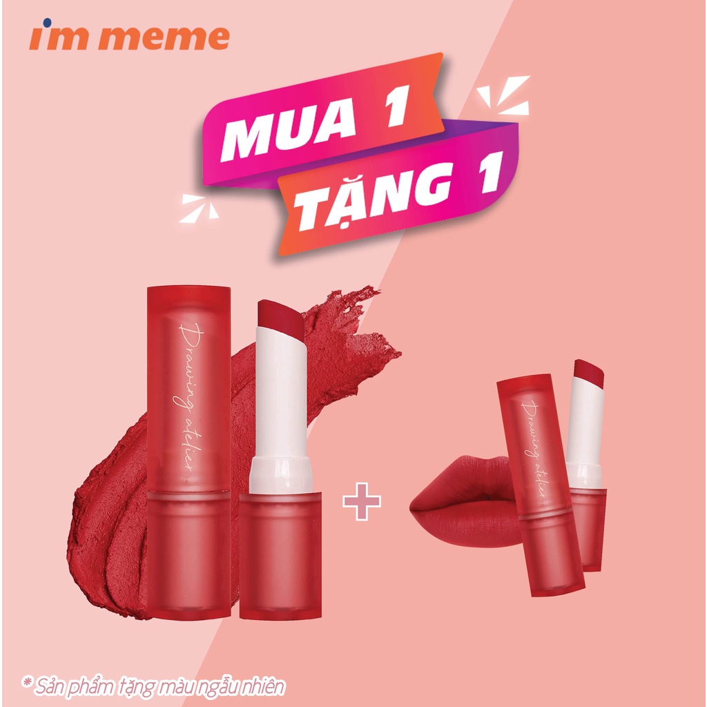 [MUA 1 TẶNG 1] Son Lì I'm Meme Atelier Velvet Drawing Lipstick 3.5g