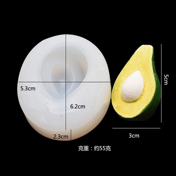 Khuôn Silicone Trái Cây Trái Bơ 5Cm