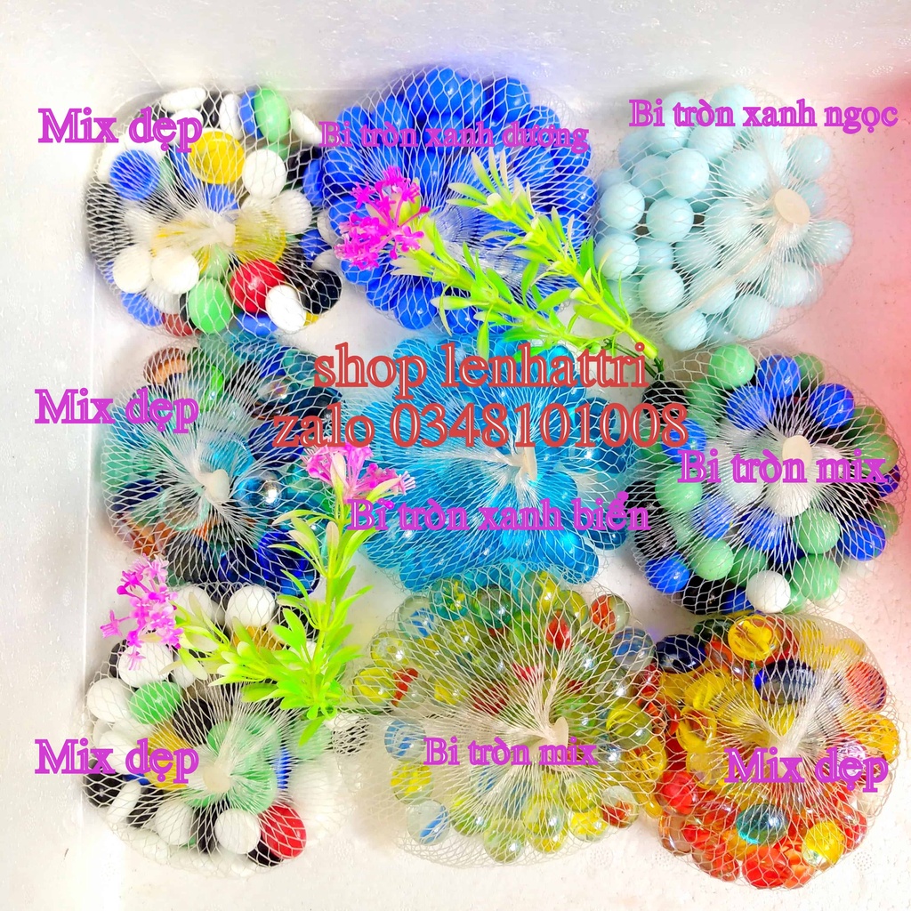 Sỏi thủy tinh trang trí 500g