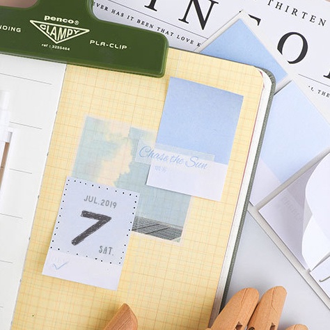 SET 80 GIẤY NOTE PASTEL TRANG TRÍ SỔ TAY BULLET JOURNAL TAKE NOTES