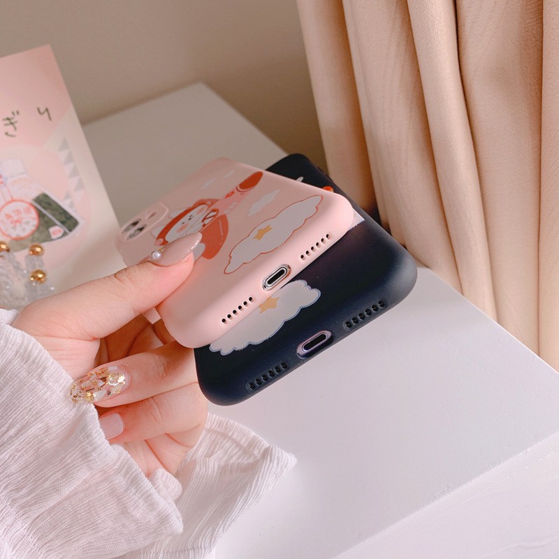 Ốp bảo vệ camera gấu thỏ lái máy bay iPhone 7 8 7 Plus 8 Plus X Xs Xr XsMax iPhone 11 11 Pro 11 Promax | BigBuy360 - bigbuy360.vn