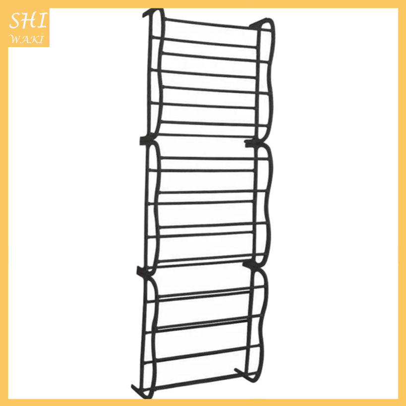 [In Stock]12 Tier Shoe Organizer Shelf Hook Over Door Shoe Rack 36 Pairs