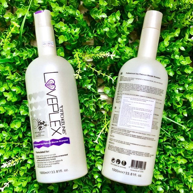 [+Tặng mũ trùm] DẦU GỘI TÍM KHỬ VÀNG OTTOKEUNIS LOVEPLEX PLATINUM BLONDE NOYELLOW KHÔNG LÀM KHÔ TÓC 1000ml