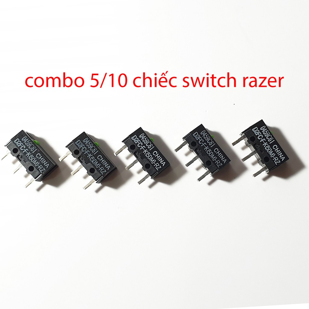 Combo 5-10 nút switch omron Razer xanh