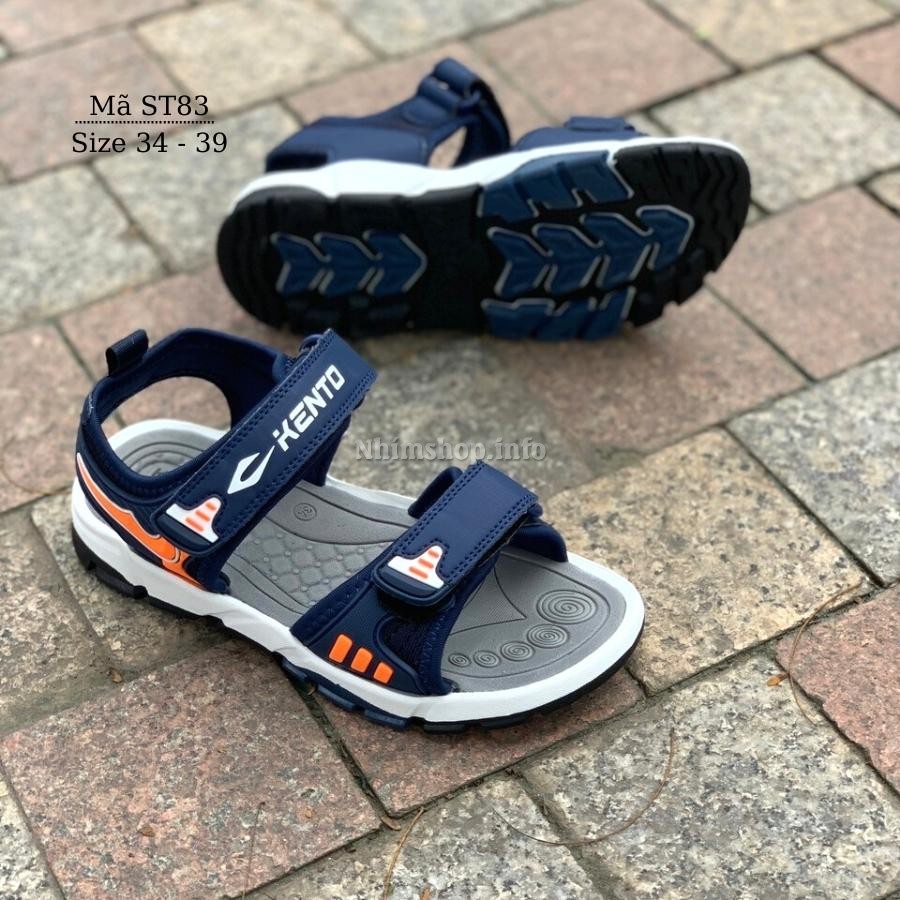 Giày sandal bé trai dép quai hậu cho trẻ em nam 7 - 12 tuổi đi học đi chơi siêu bền chính hãng KENTO ST83