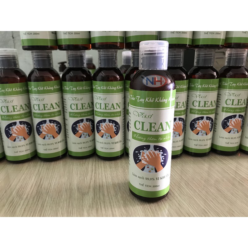 Gel Rửa Tay Khô Kháng Khuẩn Hương Thơm Tự Nhiên Vasi CLEAN 200ml | BigBuy360 - bigbuy360.vn