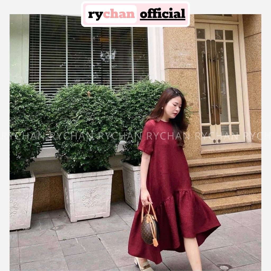 Đầm Suông Mullet Đuôi Viền Bèo 4 Màu [Ảnh Thật Cuối] - DS694