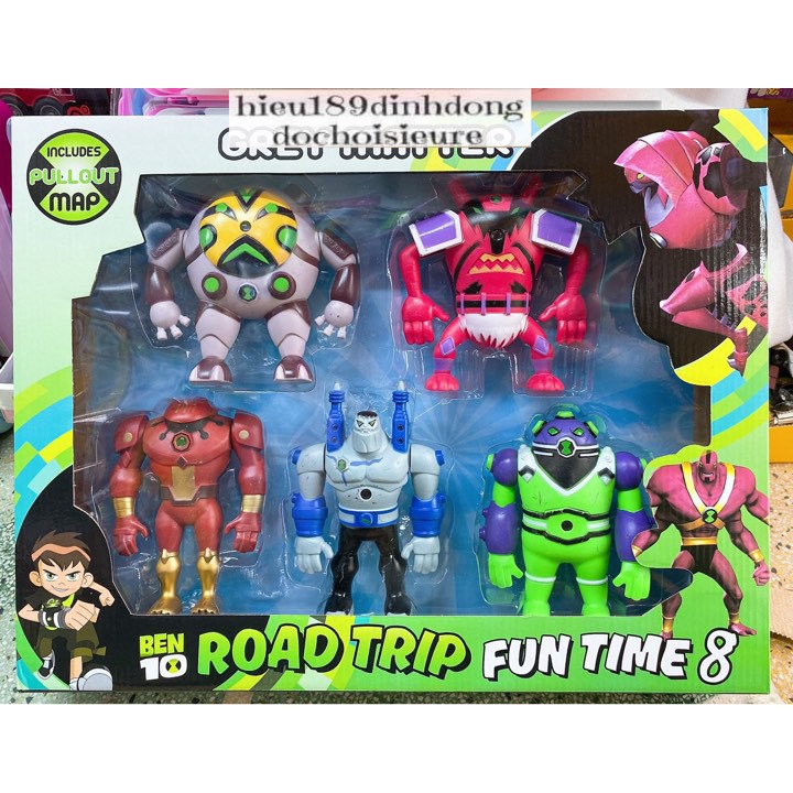 Ben10: Bộ mô hình gồm nhiều nhân vật ben 10 size to (khách chat chọn mẫu hoặc shop gửi mẫu ngẫu nhiên)