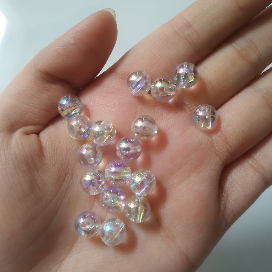 500gr hạt cườm tròn cừ (ánh màu) 8mm nhiều màu - Nguyên liệu handmade, làm vòng tay