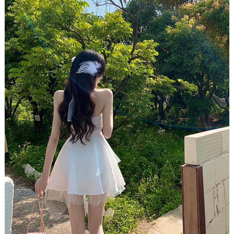 Đầm Lưới Trễ Vai Thời Trang Mùa Hè Quyến Rũ Cho Nữ