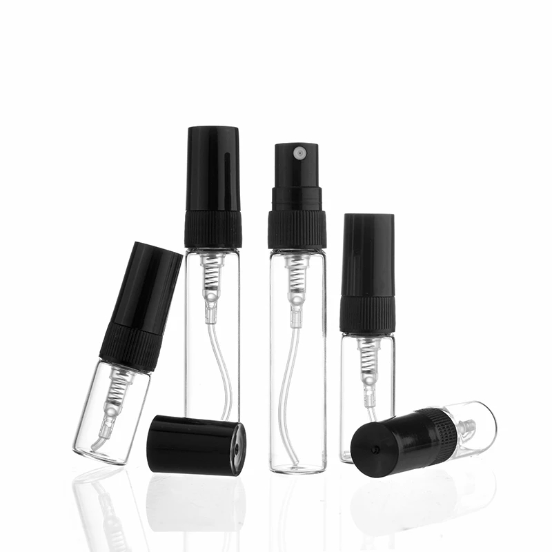 [Hàng mới về] Set 5 chai xịt thủy tinh trong suốt 2/3/5/10ml đựng nước hoa mỹ phẩm đa dụng