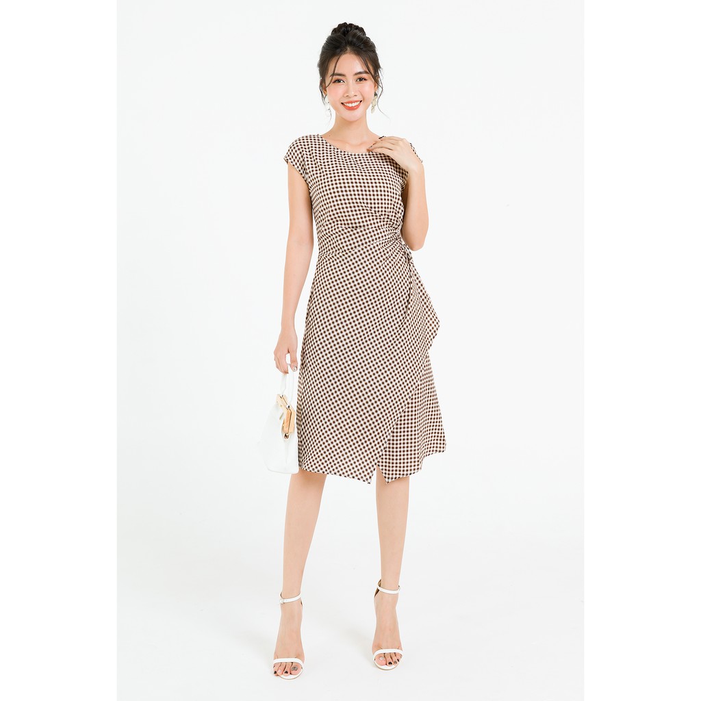 Đầm LAMER Bigsize Rút Dây Eo Vai Chờm L63R20H037