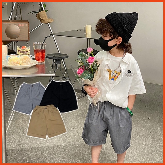 Quần đùi cho bé trai cotton mềm mát phong cách Hàn Quốc - Quần áo trẻ em Trebibi 2-8 tuổi (Có clip, ảnh thật)