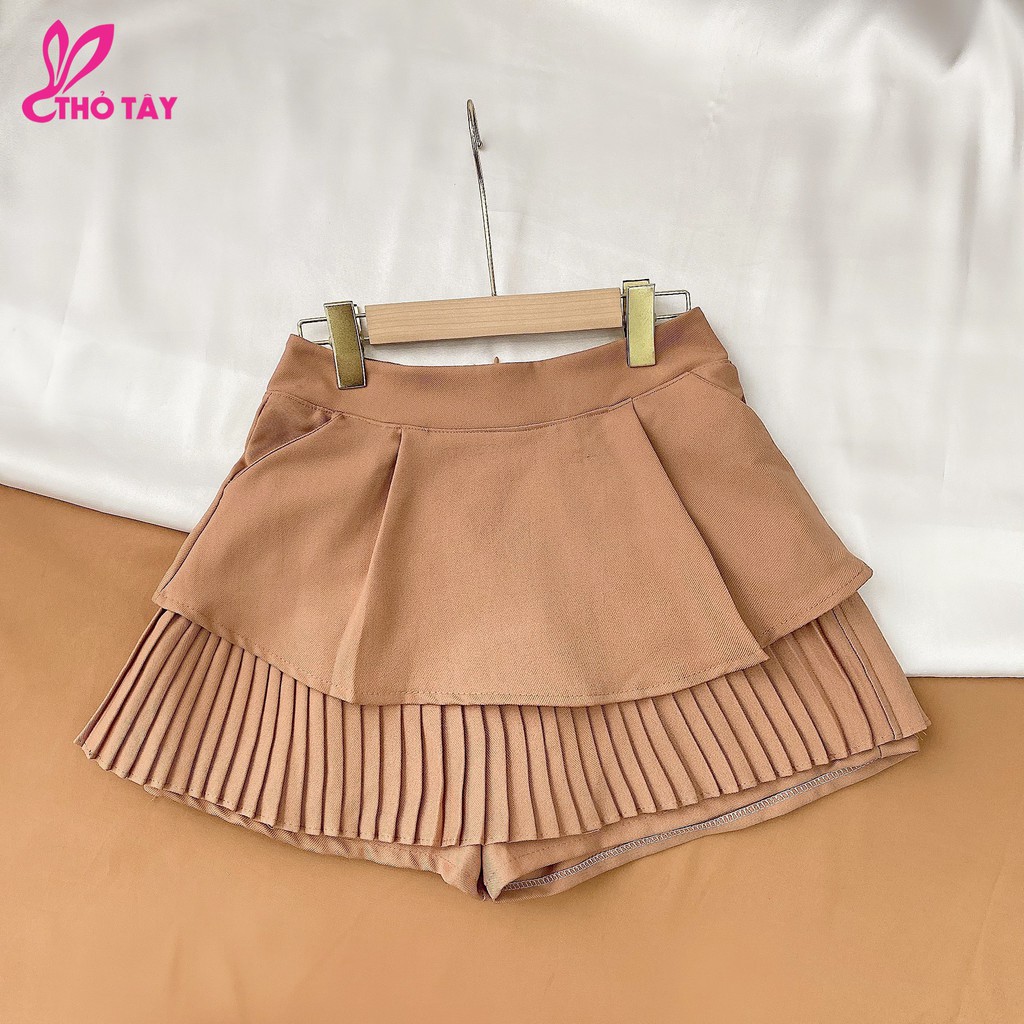 [Mã WABRLOW5 giảm 15% đơn 300K] Chân Váy Xếp Li Hai Tầng THỎ TÂY CV215B58 | BigBuy360 - bigbuy360.vn