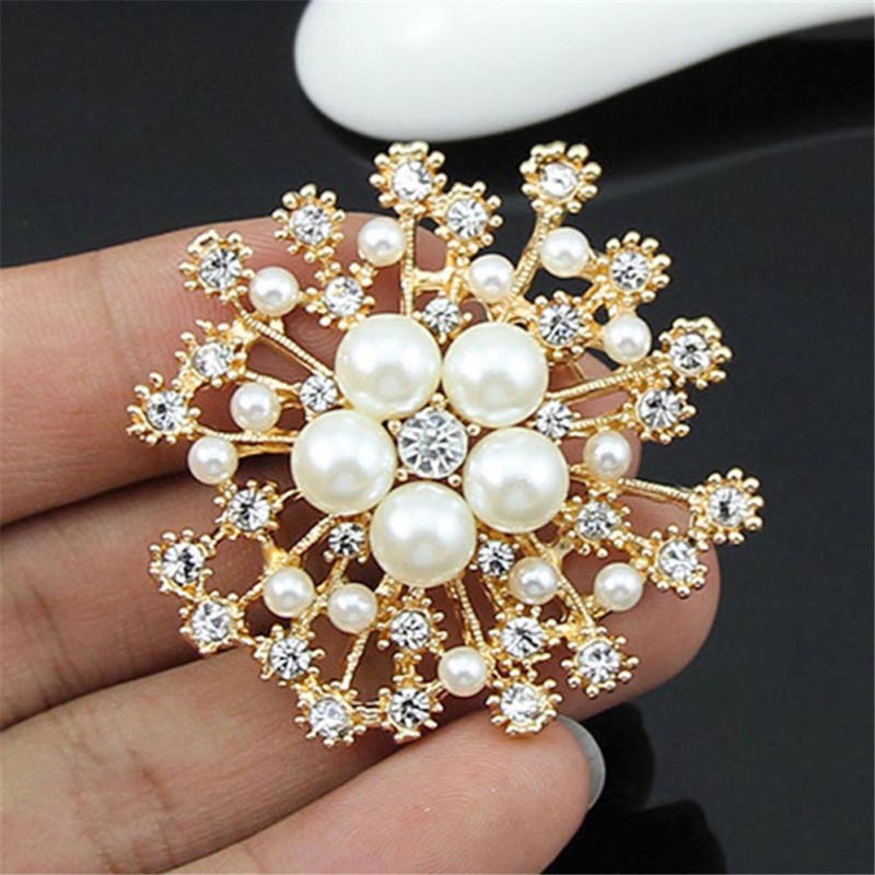 Trâm cài áo đính ngọc trai nhân tạo xinh xắn cho nữ