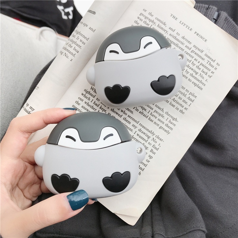 Vỏ Bọc Tai Nghe Airpods 1 2 3 Pro Case Bảo Vệ Tai Nghe Không Dây Chất Liệu Silicon Chim Cánh Cụt - Minh An Saigon