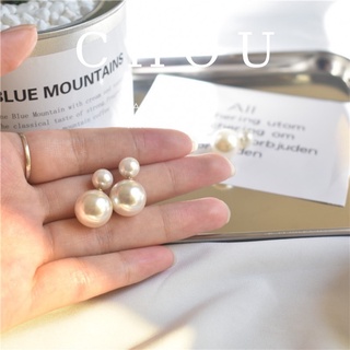 Bông tai đính ngọc basic 14mm | chou accessories |