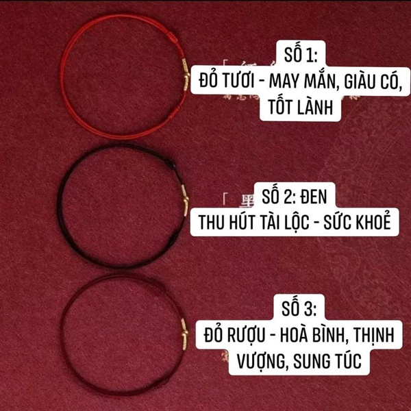 0702CD - VÒNG TAY CHỈ ĐỎ