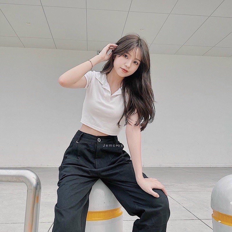 Áo Croptop Polo Basic CT14