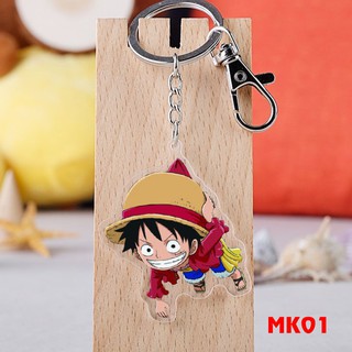 Móc Khóa Nhựa One Piece Hình Luffy Chibi Siêu Dễ Thương Làm Bằng Chất Liệu Nhựa PVC Bền Đẹp Nét