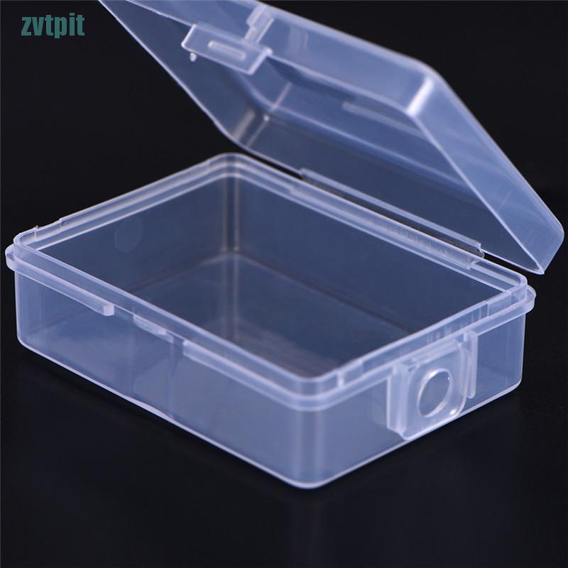 Set 2 hộp nhựa trong suốt hình vuông đựng đồ đa năng tiện dụng