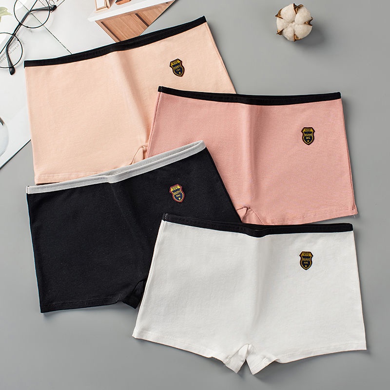 Quần Lót Boxer Cotton Thoáng Khí Kháng Khuẩn Không Có Mông Cho Bé Gái