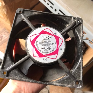 Quạt thông gió hút mùi Sunon Đài Loan vuông 12cm chạy điện 220V êm mát 0.14A