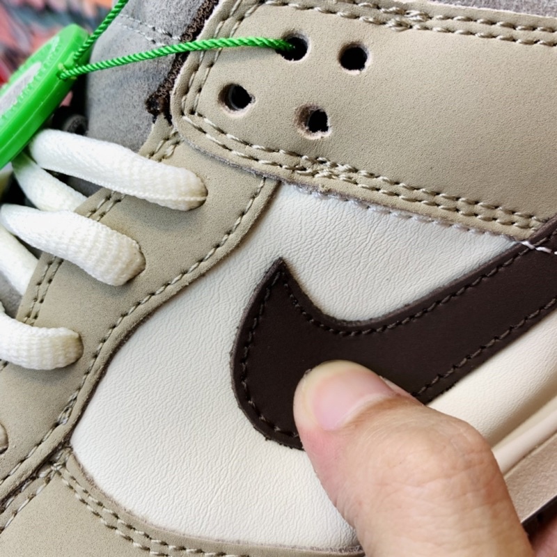 Giày thể thao sneaker sb dunk low steam boy white brown hàng SC