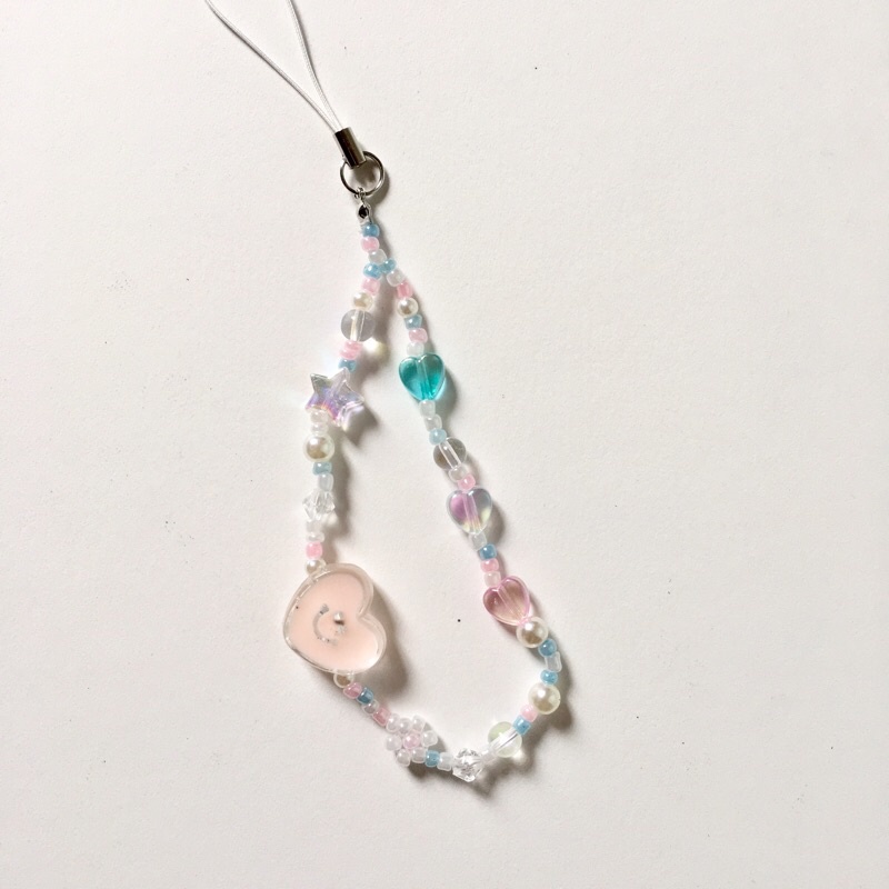 "Limited" Móc khoá handmade tim hồng pastel 💕