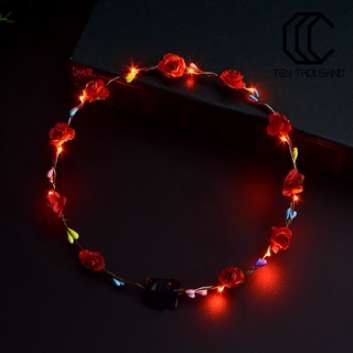 [HOT]✧Vòng Hoa Đội Đầu Có Đèn LED