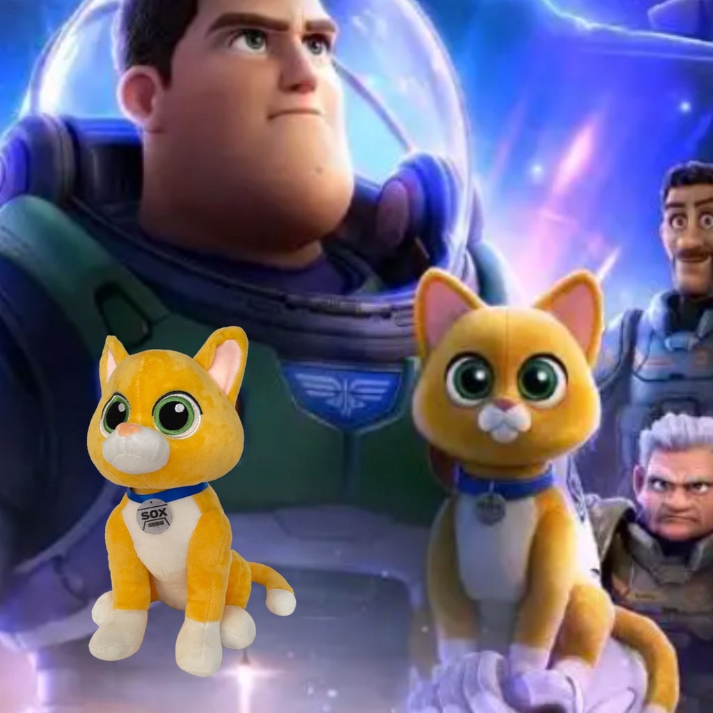 Disney Pixar Buzz Lightyear Sox Cat Animal Sheriff Bass 25cm Stuffed Plush Toys Buzz Lightyear Woody Tracy Doll Cute Mechanical Puppy Plush Toys