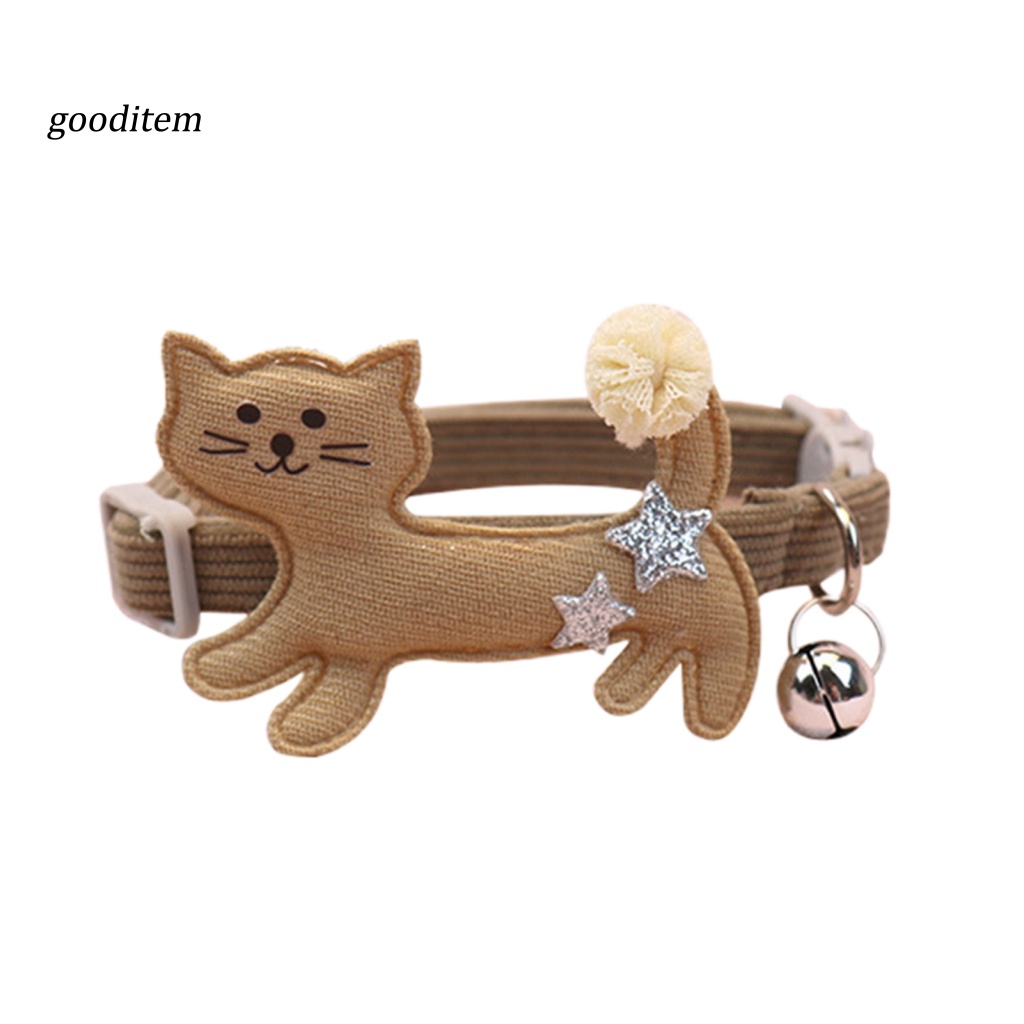 Yếm Đeo Cổ Bằng Vải Nhung Thiết Kế Chuông Họa Tiết Mèo Kitty Dành Cho Thú Cưng Làm Việc Hàng Ngày
