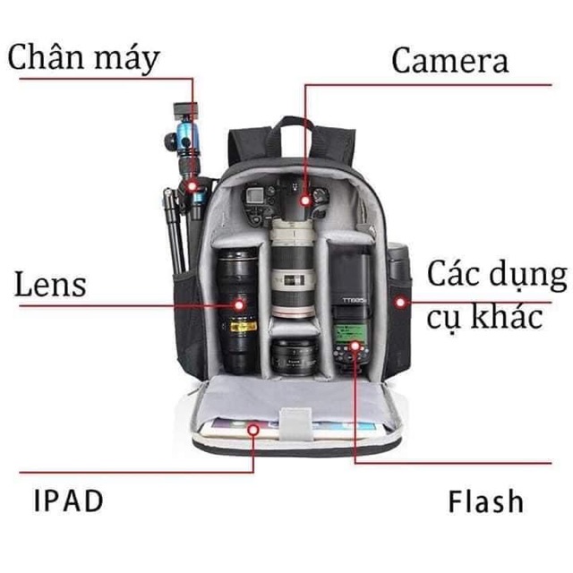 Balo máy ảnh Caden D6