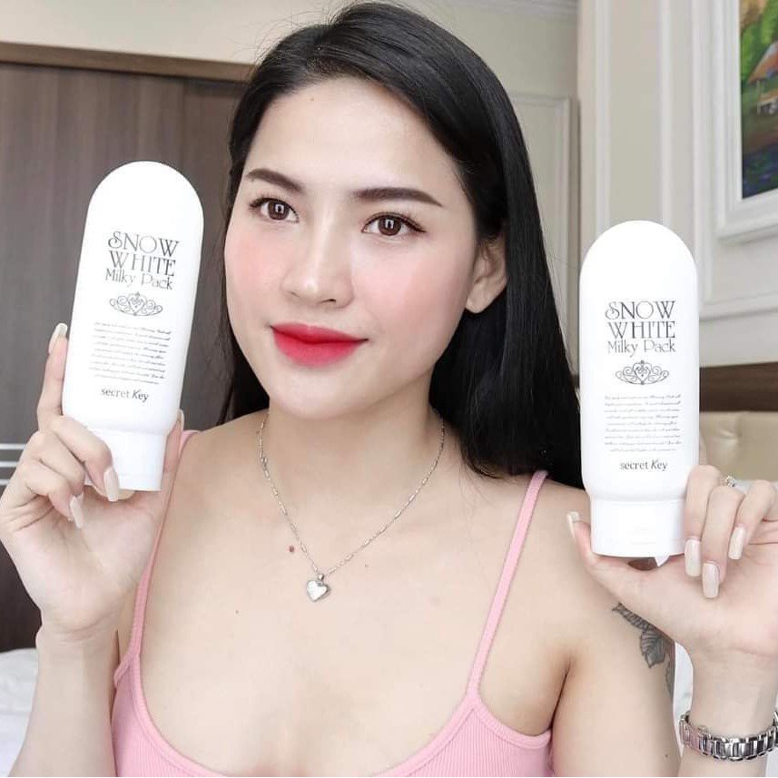 Kem Ủ Trắng Nâng Tông Da, Chống lão hóa  Secret Key Snow White Milky Pack - Hộp 200g
