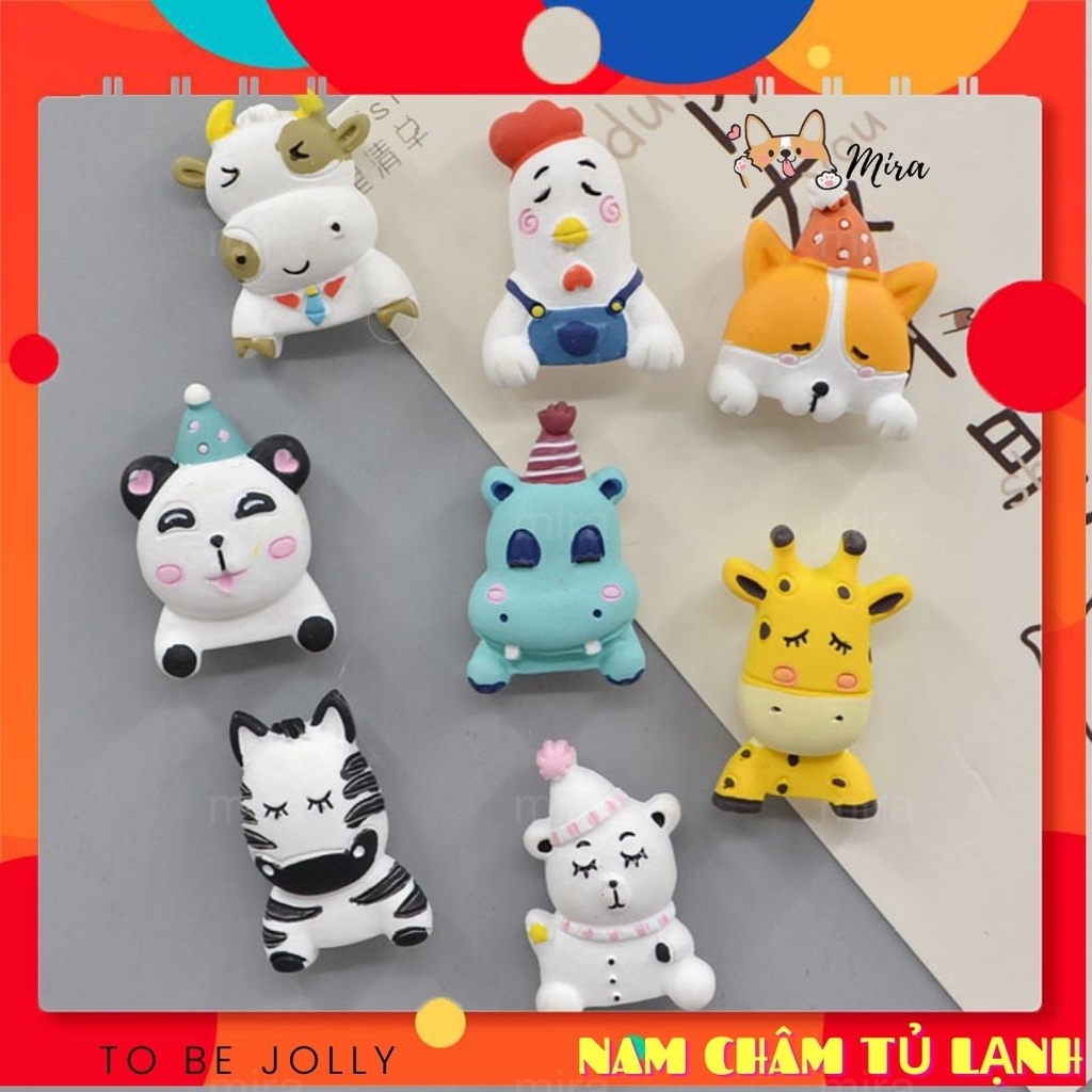 Nam Châm Tủ Lạnh 3D Động Vật Bắc Âu Trang Trí Bếp, Decor Bàn Học, Bàn Làm Việc, Đính Note MIRA-3D68018