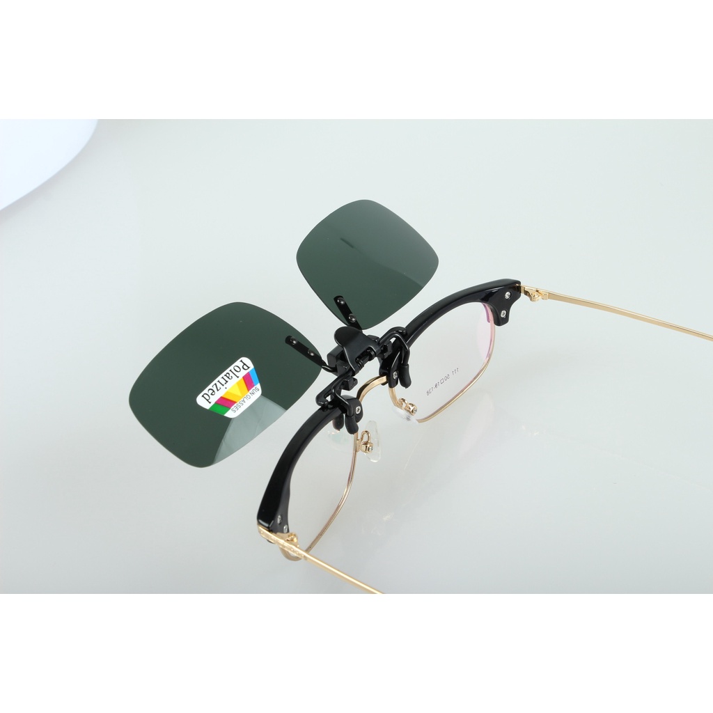 Mắt kính râm, dạng kẹp Chỉ có mắt kính không có gọng, Kính râm cho người cận, viễn, loạn siêu tiện lợi, dễ dàng sử dụng