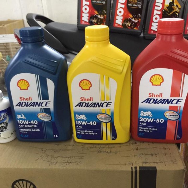 Dầu nhớt shell Advance Premium AX5 vàng cho xe số 800ml PT11