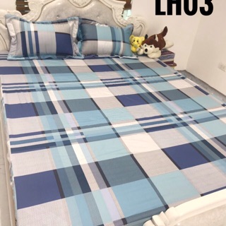 Bộ ga gối cotton lụa Hàn cao cấp