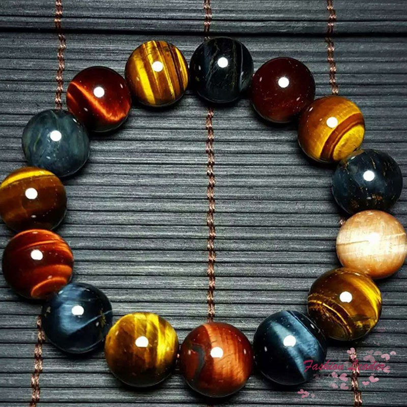 Vòng đeo tay xâu hạt đá mắt hổ đẹp mắt