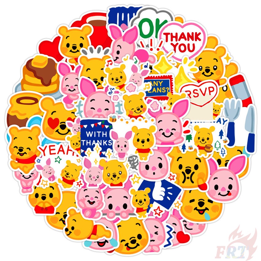 ❉ Pooh Bear Series 06 - Q Baby Styles Stickers ❉ 50Pcs/Set Disney Cartoon DIY Luggage Laptop Skateboard Doodle Decals Stickers
